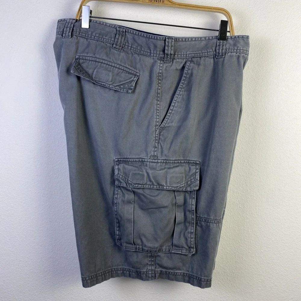 626 Blue Cargo Shorts Men Gray 44 Rugged Hiking Loose Baggy Street Grunge